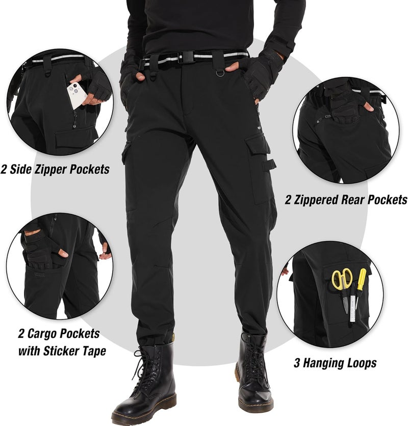 MOURCE Store Mens Fleece Lined Hiking Pants Waterproof - Insulated Outdoor Snow Ski Pants for Men - Image 2
